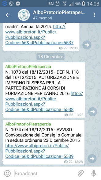 Albo pretorio Pietraperzia