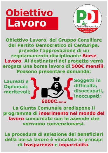 Centuripe PD progetto Obiettivo Lavoro