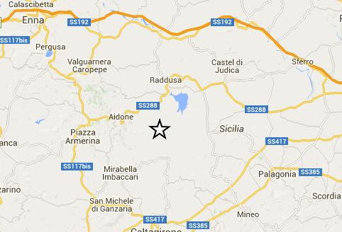 Terremoto ML 2.4 il 08-12-2021 ore 07:05:09 a 9 km Est Aidone