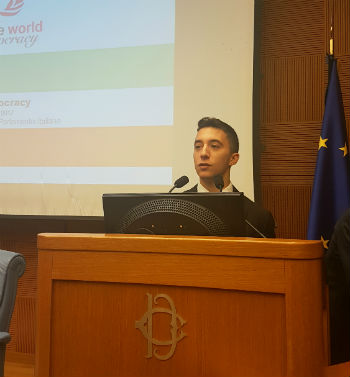 Nicosia, il giovane Graziano Rizzo al progetto Democracy 2.0 – simulazione del Parlamento italiano