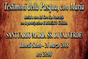 Dal Santuario di Valverde in Enna diretta recital – Lunedì Santo – 26 marzo 2018 ore 20