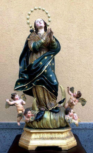 Troina: esposta alla Pinacoteca civica statua lignea della vergine Immacolata