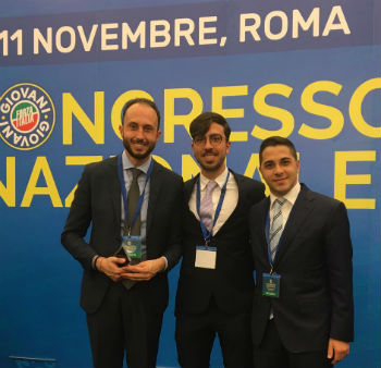 I giovani del movimento di Forza Italia di Enna presenti al congresso di Roma