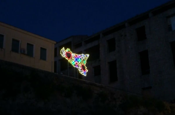 Leonforte: inaugurata l’opera di light art della serie Cosmogonia Mediterranea