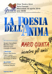 Mario Giunta: poesia al cine teatro Grivi di Enna