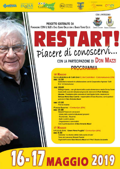 Centuripe – Catenanuova. Progetto Restart: recupero di un fondo agricolo di 11 ettari. Incontro con don Mazzi