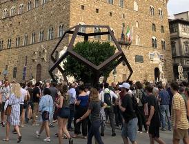 IL DODECAEDRO DI LEONARDO IN PIAZZA SIGNORIA A FIRENZE