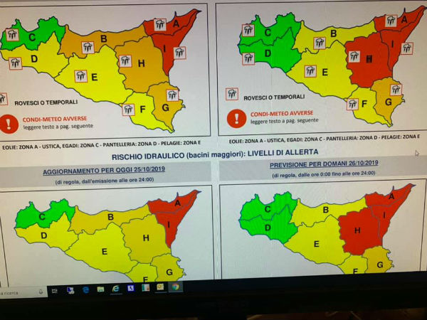 Maltempo in provincia di Enna, ordinanza di chiusura scuole anche per il 26 ottobre (sabato)