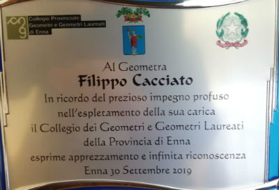 Enna. Collegio Geometri: intitolata la sala convegni a Filippo Cacciato scomparso prematuramente