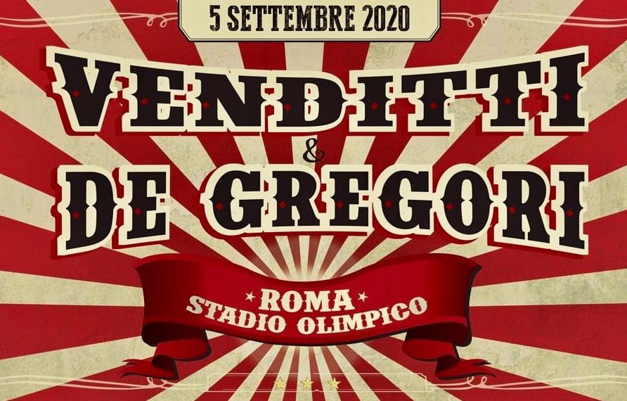 VENDITTI E DE GREGORI, CONCERTO EVENTO IL 5 SETTEMBRE ALL’OLIMPICO