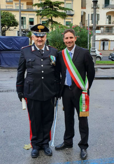 Il maresciallo di Aidone Davide Cono premiato a Salerno in occasione della Festa delle Forze Armate