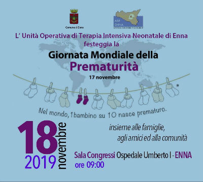 ASP Enna e iniziative per “La giornata mondiale della Prematurità”