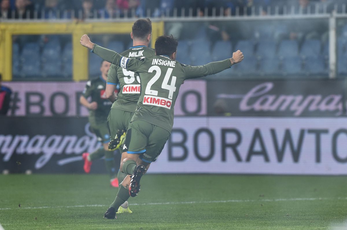 Il Napoli batte la Sampdoria 4-2 a Marassi