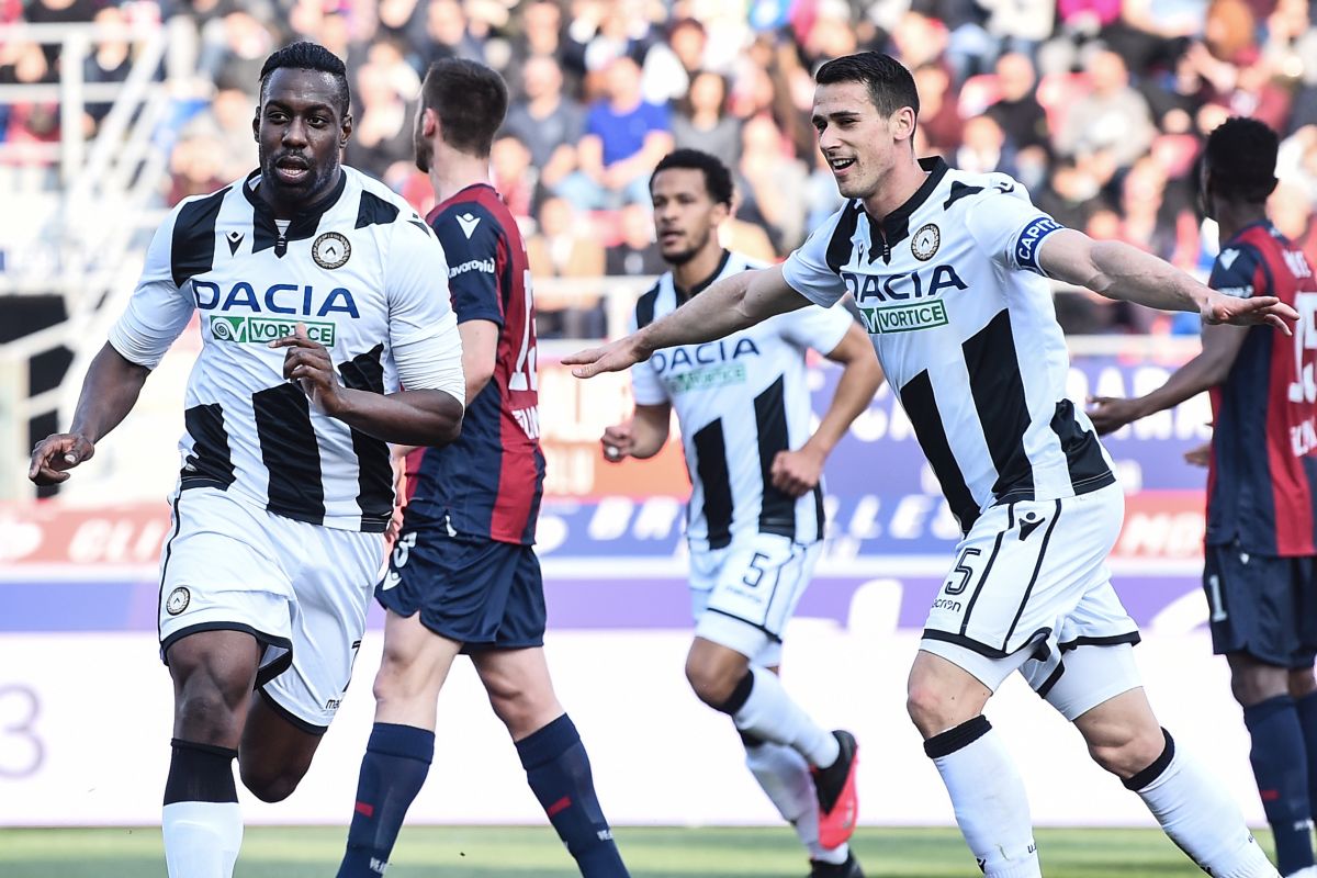 Non basta Okaka, Palacio-gol al 92°, Bologna-Udinese 1-1