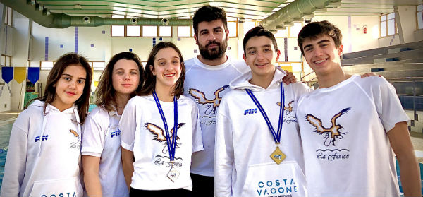 Due medaglie e un titolo regionale per gli atleti della Fenice nuoto Enna