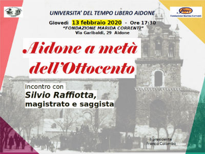 Aidone a metà dell’Ottocento. Incontro con Silvio Raffiotta