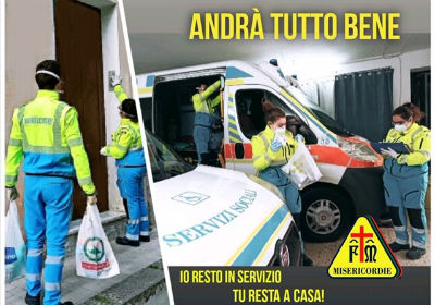 Hashtag dei Volontari della Misericordia di Regalbuto “Io resto in servizio, Tu resta a casa”