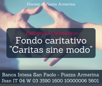 Coronavirus. Vescovo Piazza Armerina istituisce fondo caritativo