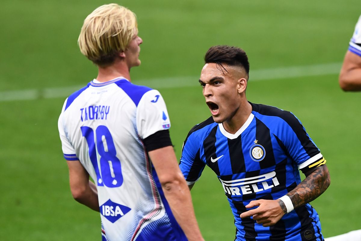 Lukaku-Lautaro in gol, Inter batte Sampdoria 2-1