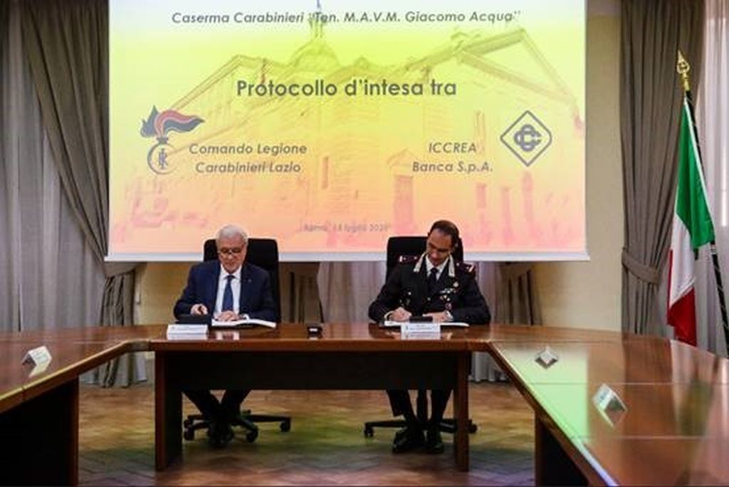 Accordo Iccrea Banca e Carabinieri Lazio per promuovere la legalità