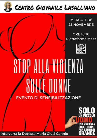 Giornata per l’eliminazione della violenza contro le donne. Incontro di sensibilizzazione del Centro Giovanile Lasalliano di Regalbuto