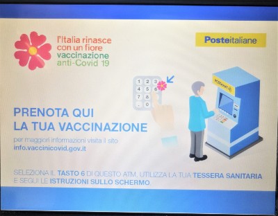 Prenotazione vaccini anti covid: anche attraverso ATM Postamat della provincia di Enna
