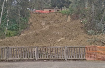 Piazza Armerina: smottamento del terreno nell’area sovrastante il parcheggio della Villa Romana del Casale