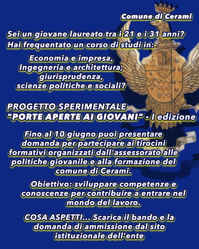 A Cerami “porte aperte ai giovani”