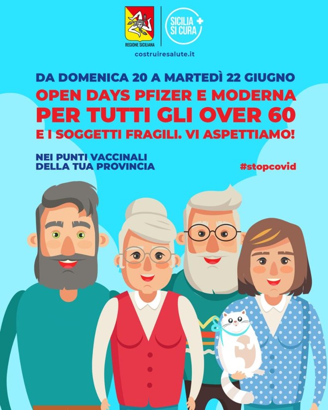 Tre giorni di porte aperte per gli over 60 con vaccini Pfizer e Moderna