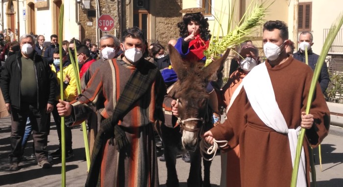 Calascibetta: rievocata l’entrata di Gesù a Gerusalemme, anche il sole ha reso la giornata più bella