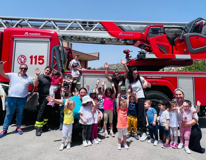 Enna: i bambini “Dall’A.. pe alla Z.. ebra” pompieri per un giorno