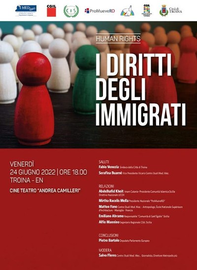 Comune di Troina e Centro Studi Med. Mez. “Napoleone Colajanni” giornata di studi sui diritti degli immigrati