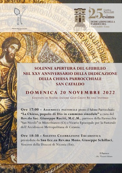 Enna: 25° Anniversario della Dedicazione della Chiesa Parrocchiale di San Cataldo