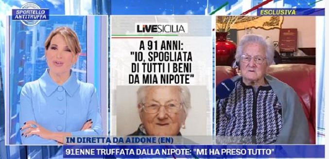 Aidone, 91enne truffata dalla nipote: “Mi ha preso tutto”