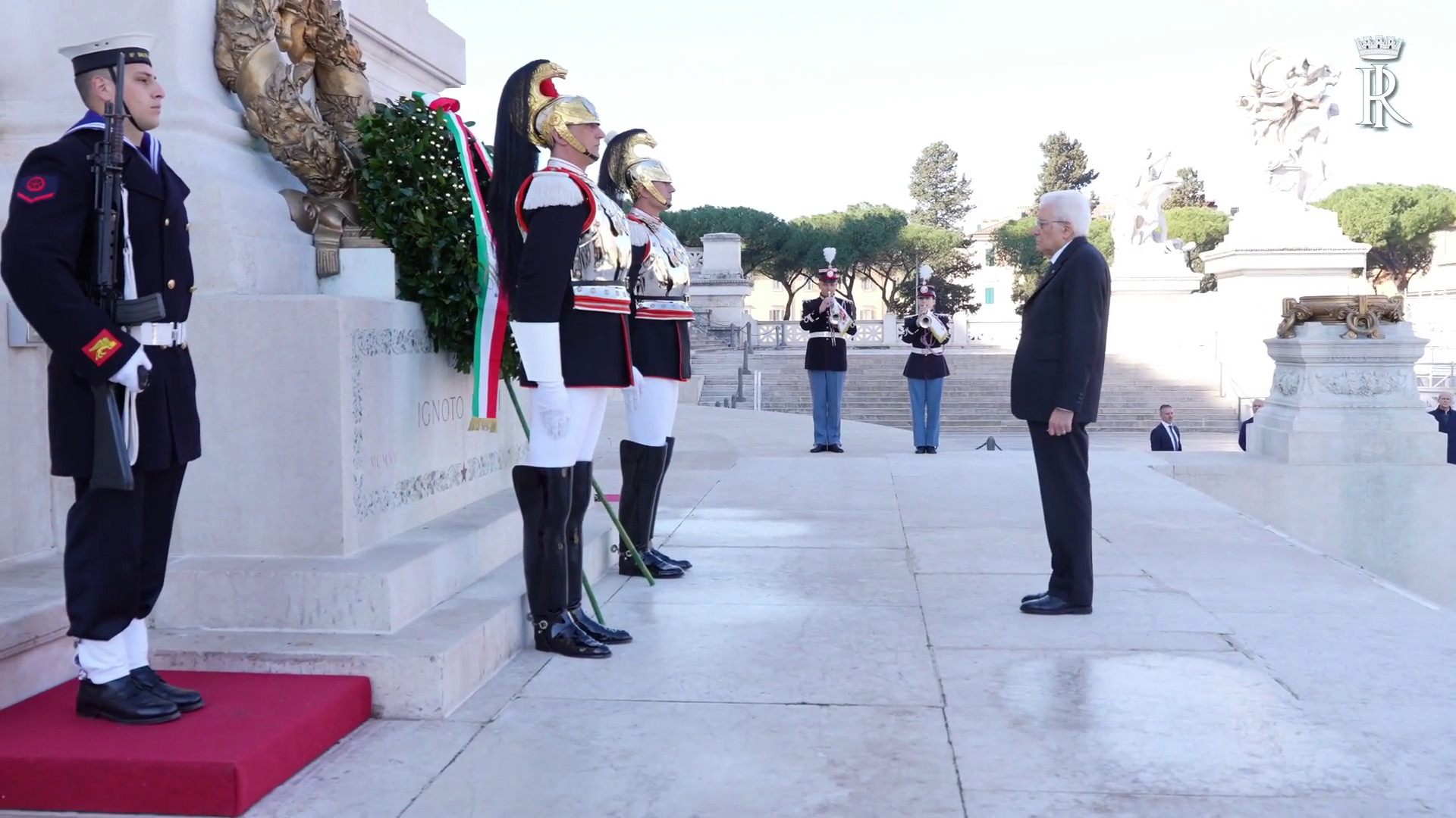 Mattarella all’Altare della Patria per Giornata dell’Unità Nazionale