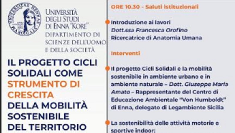 Seminario sul progetto dei Cicli solidali alla Kore di Enna