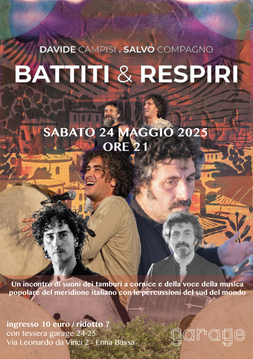 Battiti & Respiri: Campisi e Compagno portano il loro nuovo spettacolo musicale al Garage Arts Platorm di Enna Bassa