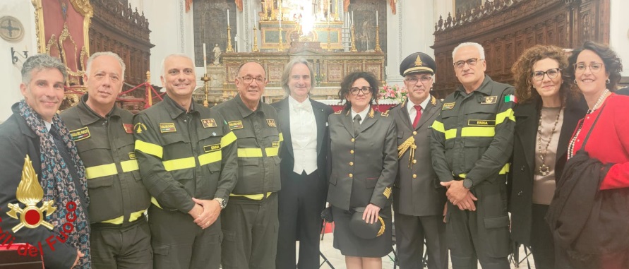 Concerto della banda dei vigili del fuoco a Piazza Armerina