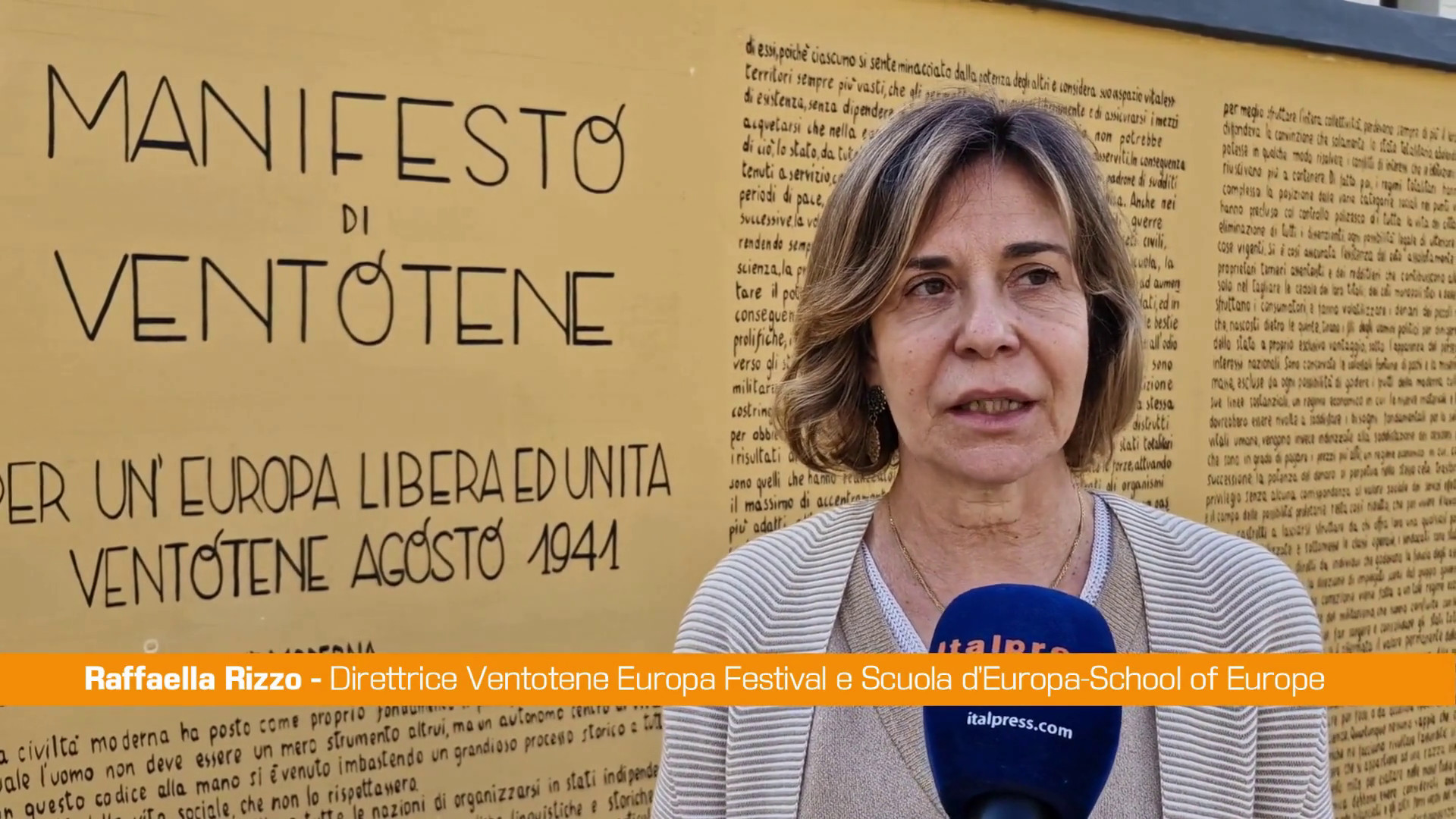 Ventotene, Rizzo “Fondamentale coinvolgere i giovani nel progetto Ue”