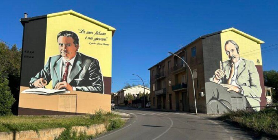 APiazza Armerina un murales dedicato al giudice Chinnici
