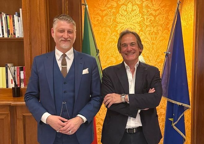Il Ministro della Cultura Alessandro Giuli in visita alla Fondazione Ettore Majorana di Erice l’11 giugno