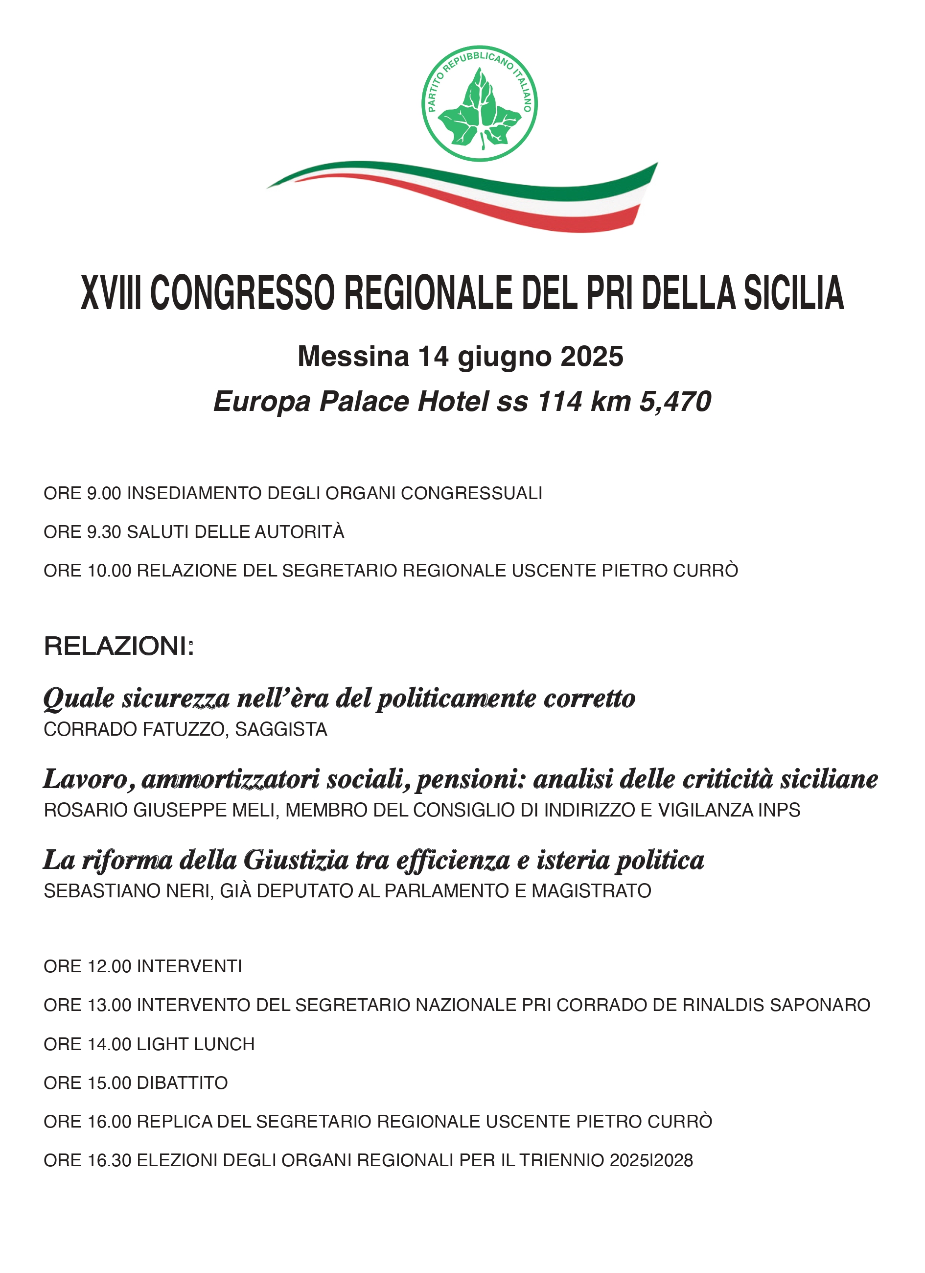 18° Congresso Regionale PRI Sicilia