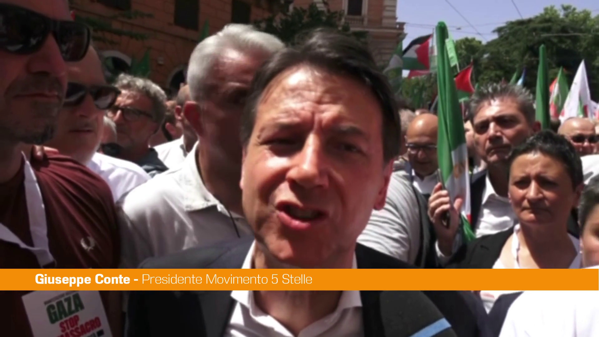Corteo per Gaza, Conte “Stop a sterminio, gli italiani non ci stanno”