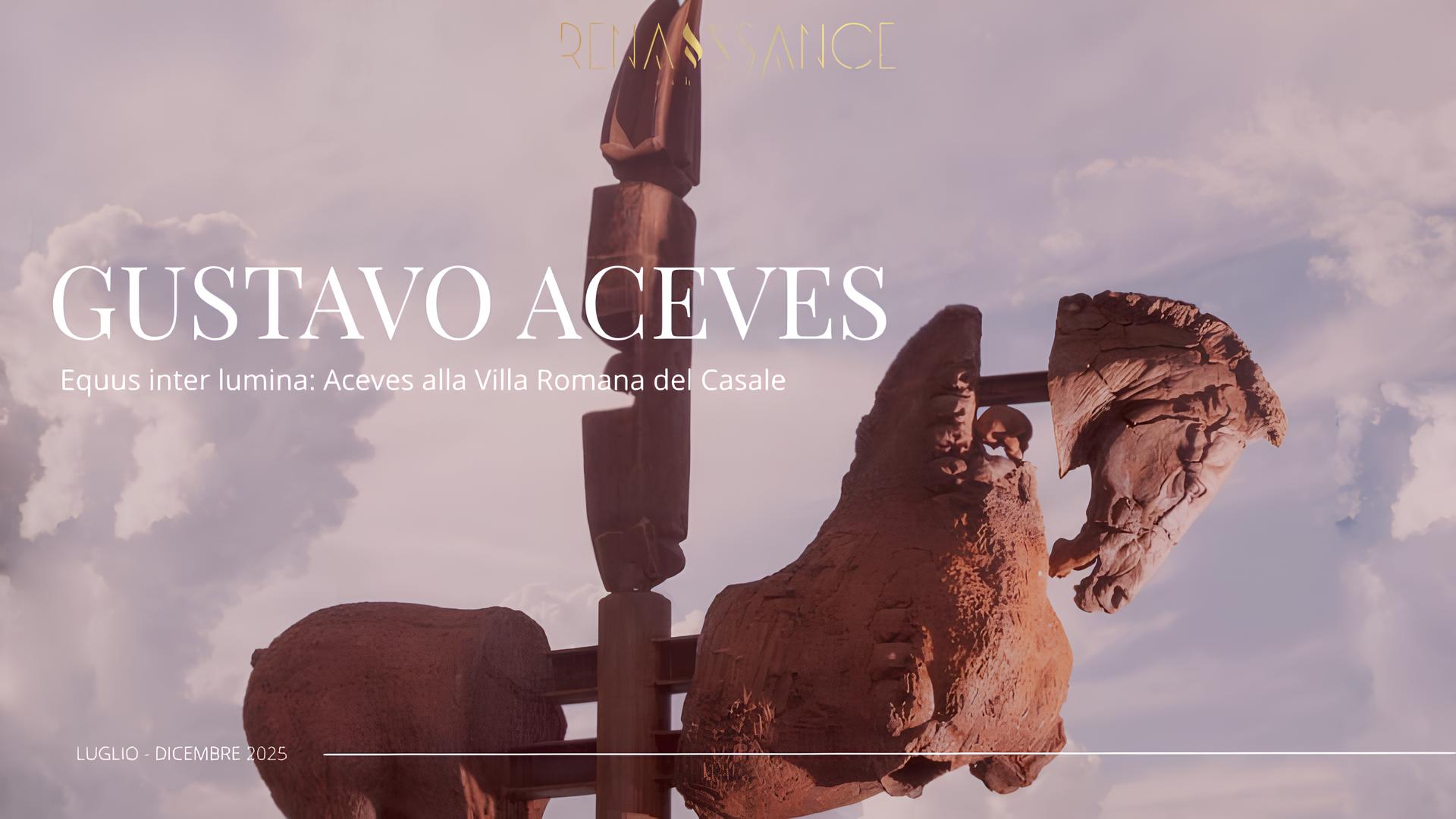 Arte, Le statue equestri di Aceves alla Villa Romana del Casale di Piazza Armerina